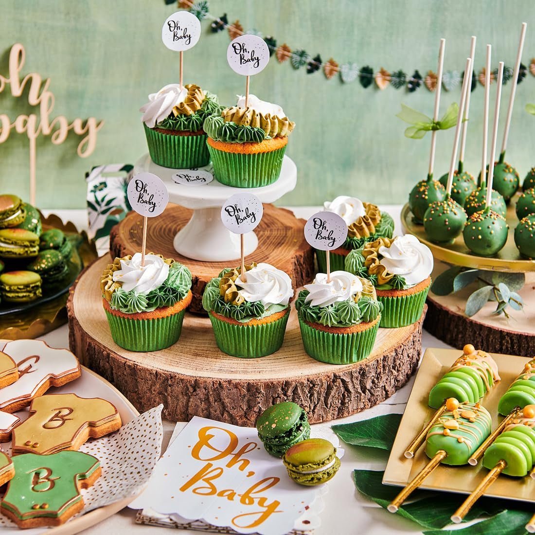 FunCakes rotolo fondente Botanical Green: facile da usare, liscio, flessibile, morbido e modellabile, perfetto per decorare torte, halal, kosher e senza glutine, 250g Naty Shop Pasta di zucchero