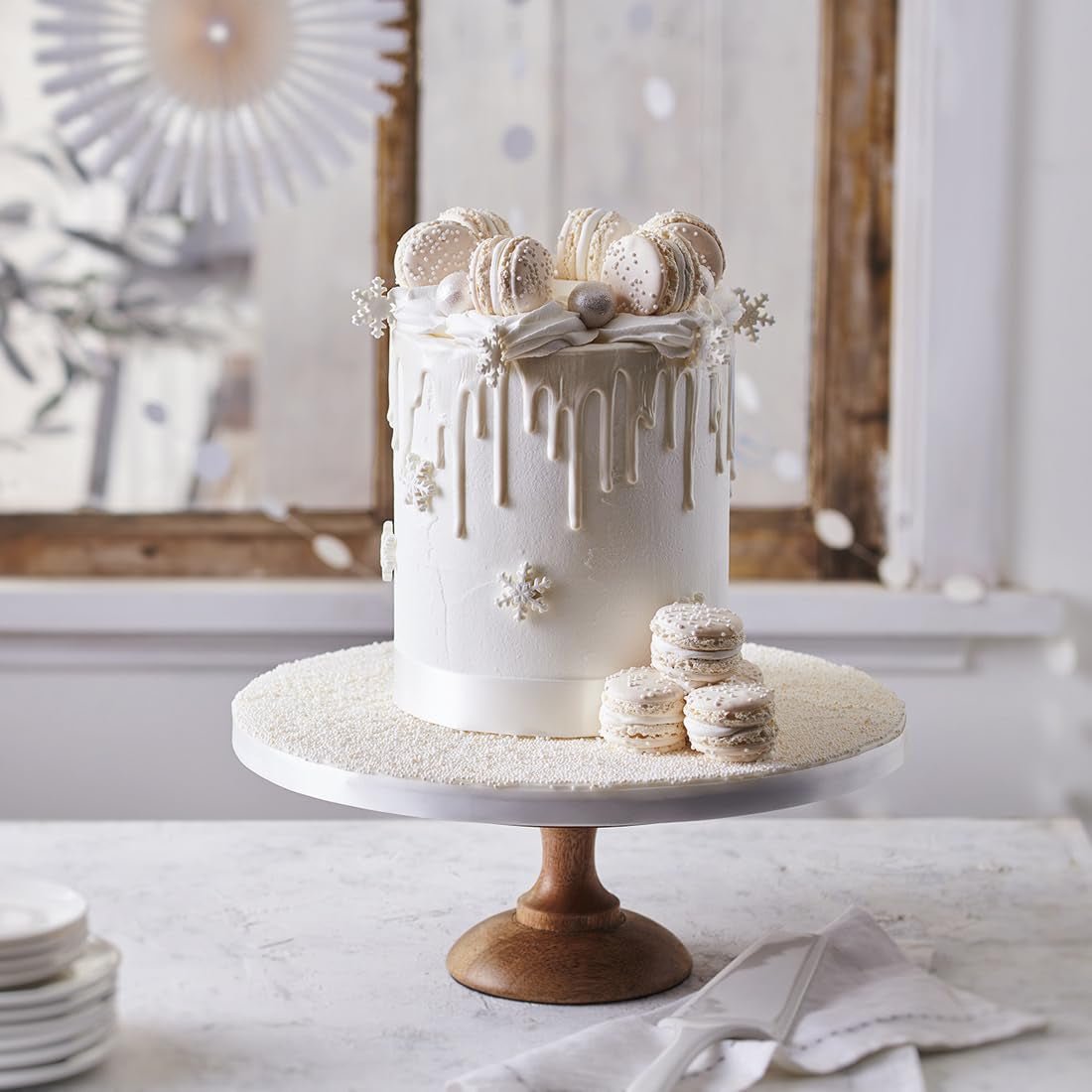 FunCakes Roll Fondant Bright White: facile da usare, liscio, flessibile, morbido e plasmabile, perfetto per decorare torte halal, kosher e senza glutine. 5 kg (da 2 a 2,5 kg) di pasta di zucchero Naty Shop