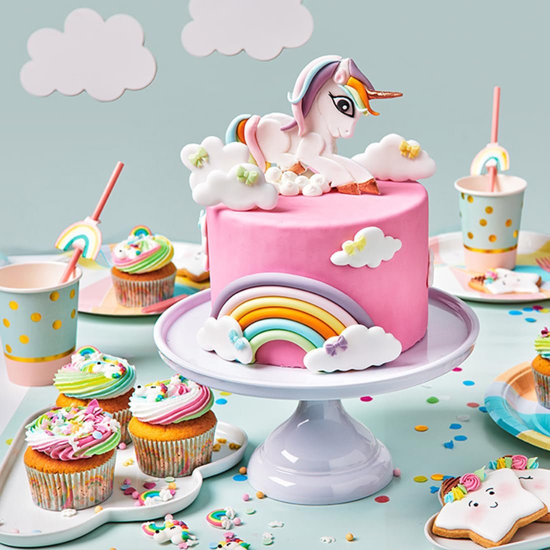 FunCakes Roll Fondant Bright White: facile da usare, liscio, flessibile, morbido e plasmabile, perfetto per decorare torte halal, kosher e senza glutine. 5 kg (da 2 a 2,5 kg) di pasta di zucchero Naty Shop