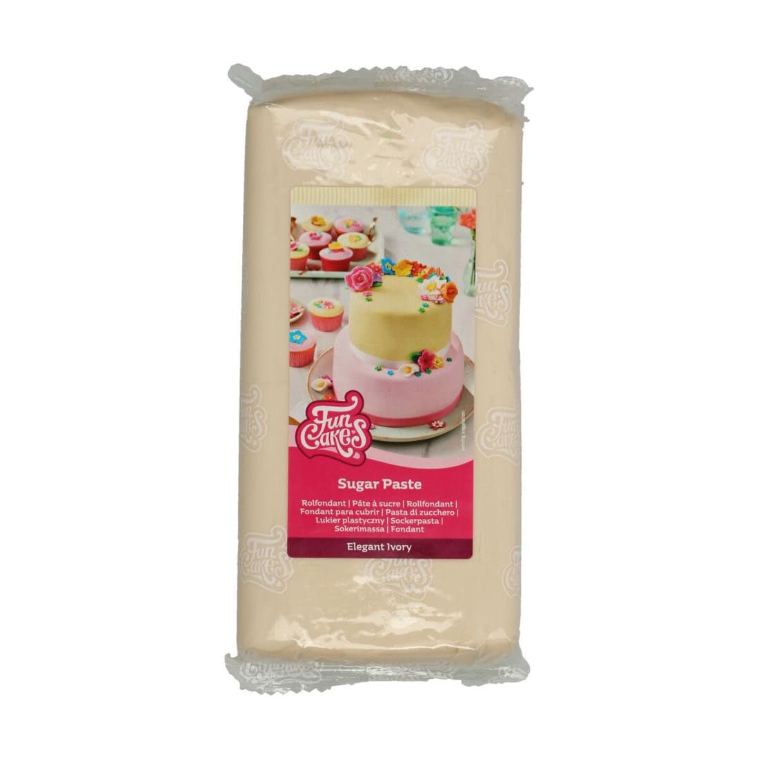 FunCakes Roll Fondant Elegant Avorio: Facile da usare, liscio, flessibile, morbido e plasmabile, perfetto per decorare torte halal, kosher e senza glutine. 1 kg Naty Shop Titolo predefinito pasta di zucchero