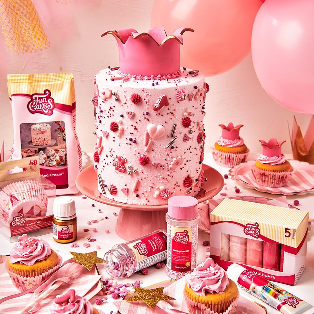 FunCakes Roll Fondant Hot Pink: facile da usare, liscio, flessibile, morbido e modellabile, perfetto per decorare le torte. Senza glutine. Pasta di zucchero Naty Shop da 1 kg