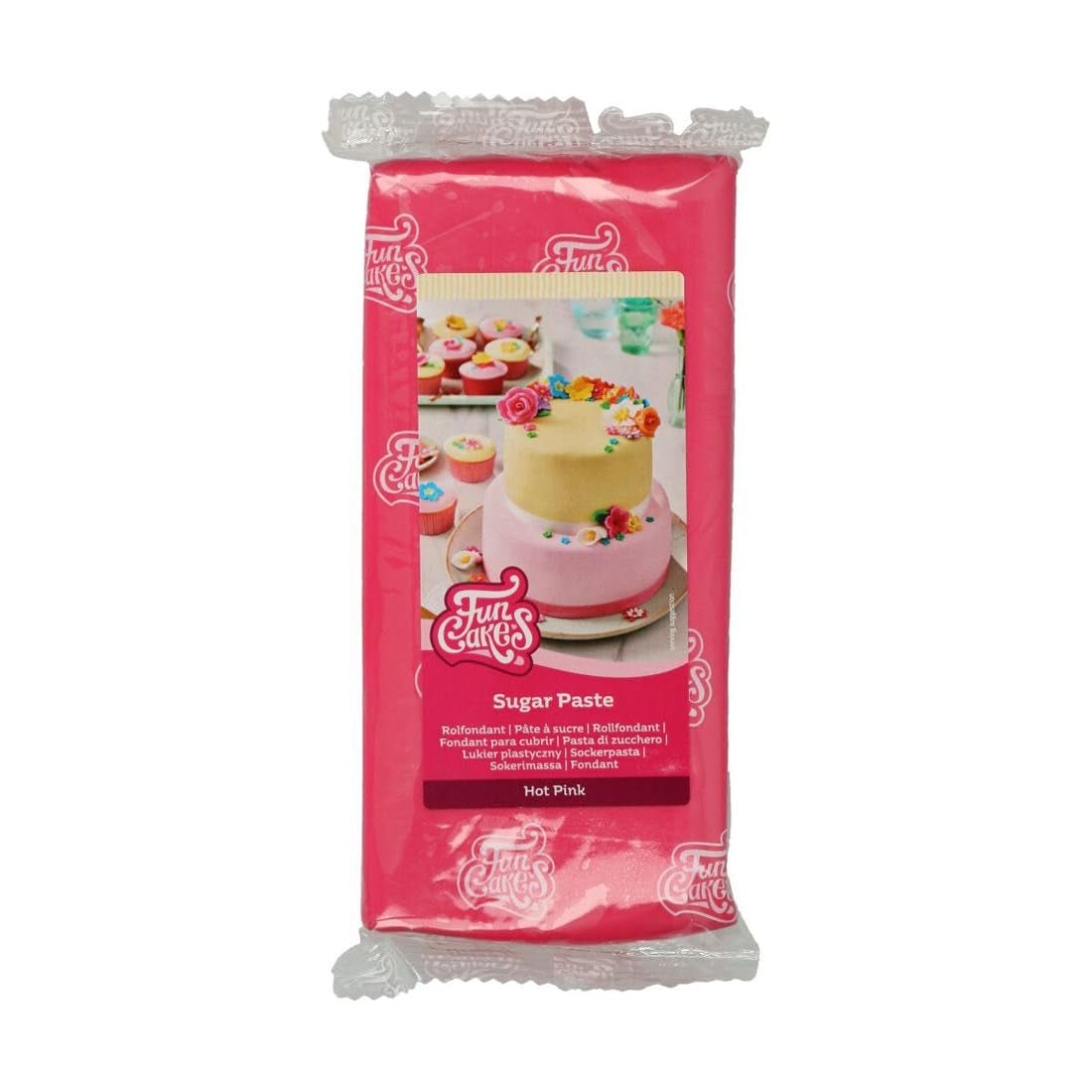 FunCakes Roll Fondant Hot Pink: facile da usare, liscio, flessibile, morbido e modellabile, perfetto per decorare le torte. Senza glutine. 1 kg Naty Shop Titolo predefinito pasta di zucchero