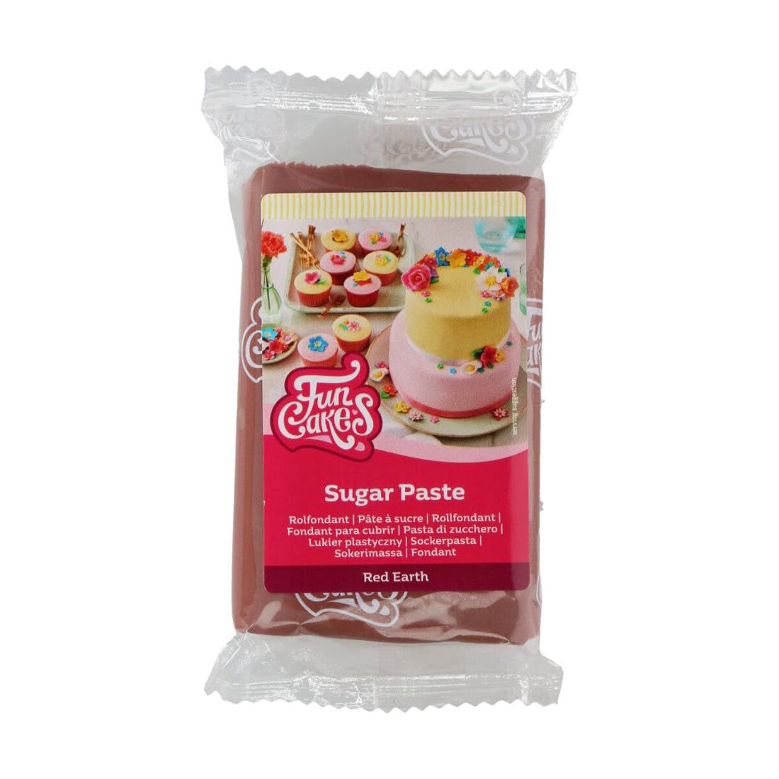 FunCakes rotolo fondente Terra Rossa, facile da usare, liscio, flessibile, morbido e flessibile, perfetto per decorare torte, halal, kosher e senza glutine, confezione da 250g 1 Naty Shop Titolo predefinito Pasta di zucchero