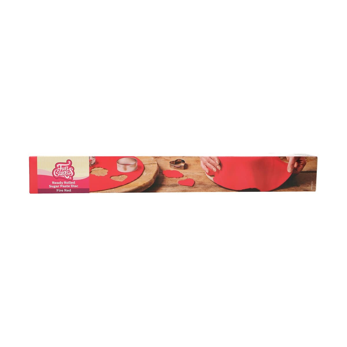 FunCakes Rotolo Arrotolato Disco Fondente Raven Black: Delizioso Gusto Vaniglia, 430g & Rotolo Arrotolato Disco Fondente Rosso Fuoco: Delizioso Gusto Vaniglia, Già Arrotolato, Facile da Usare, 430g Naty Shop Pasta di Zucchero