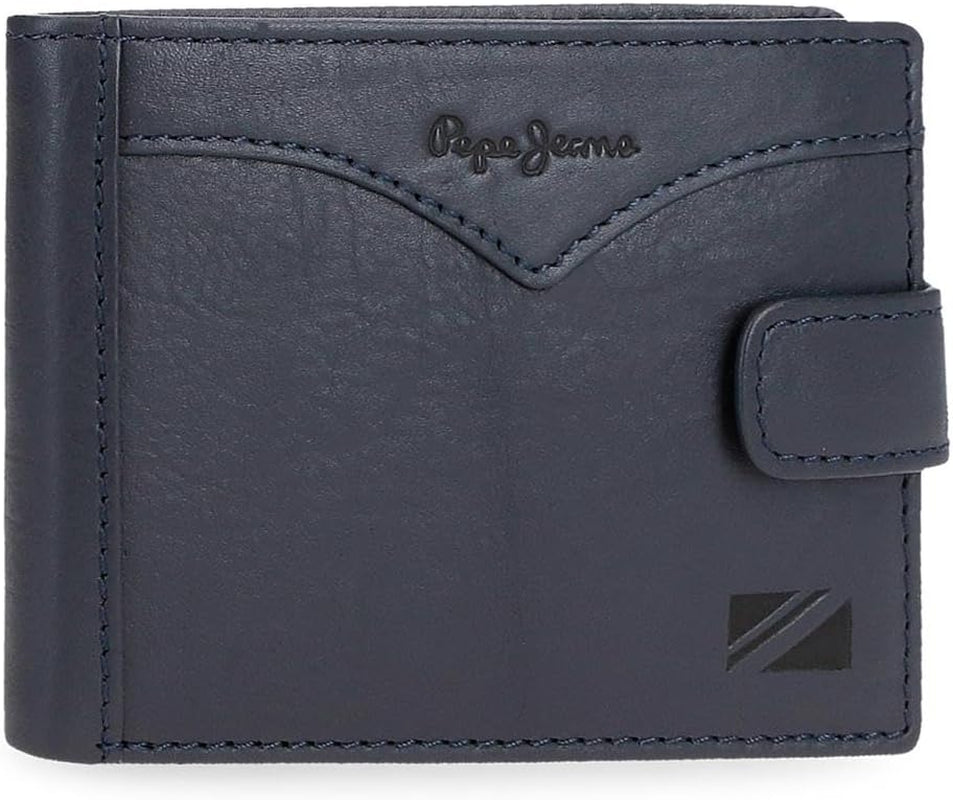 Giacca Pepe Jeans Portafoglio con chiusura a clic orizzontale Portafoglio da uomo taglia unica Naty Shop Blu