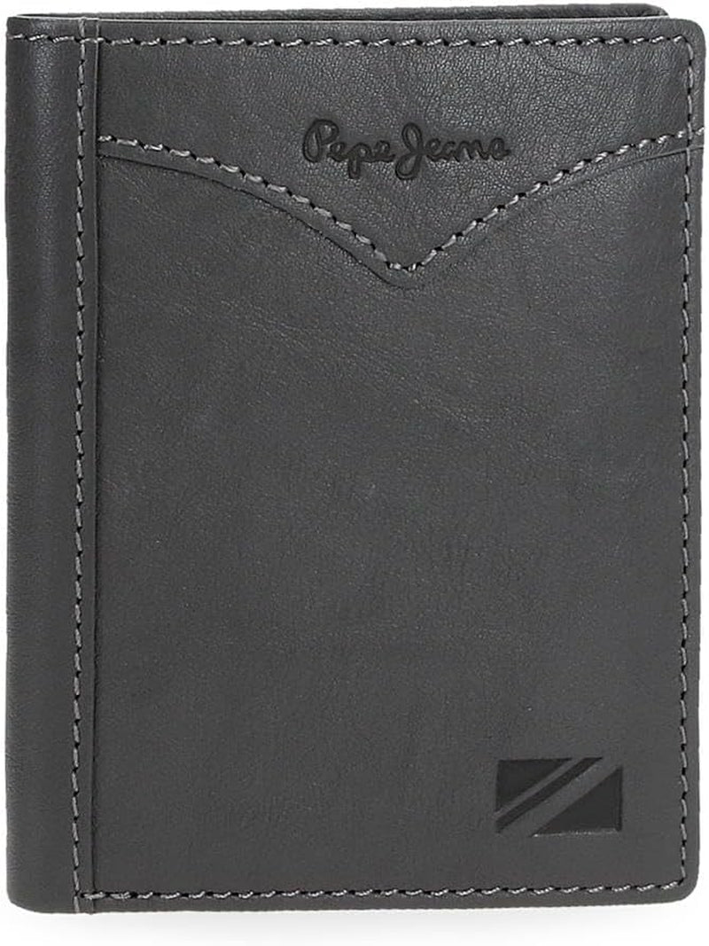 Pepe Jeans Giacca Portafoglio Verticale con Portamonete, Portafoglio da Uomo Taglia Unica Naty Shop Grigio