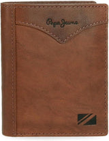 Pepe Jeans Giacca Portafoglio Verticale con Portamonete, Portafoglio da Uomo Taglia Unica Naty Shop Marrone