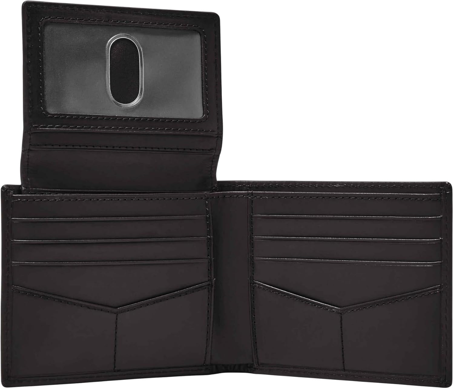 Fossil Derrick Porta passaporto bifold da uomo in pelle con blocco RFID e porta carte staccabile Portafoglio da uomo Naty Shop