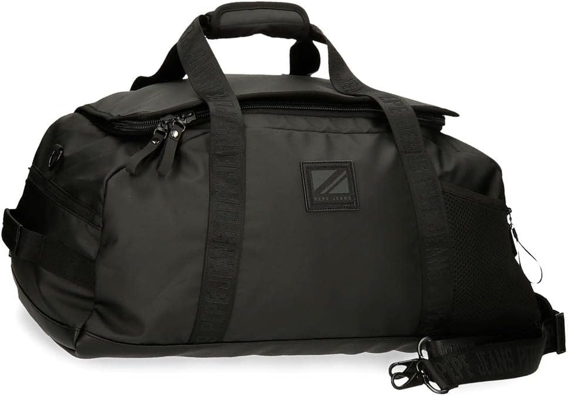 Borsa da viaggio Pepe Jeans Hoxton, nera, 56 x 32 x 25,5 cm, poliestere e PU, multicolore (multicolore), unica, borsa da viaggio Bagagli e attrezzatura da viaggio Naty Shop Titolo predefinito