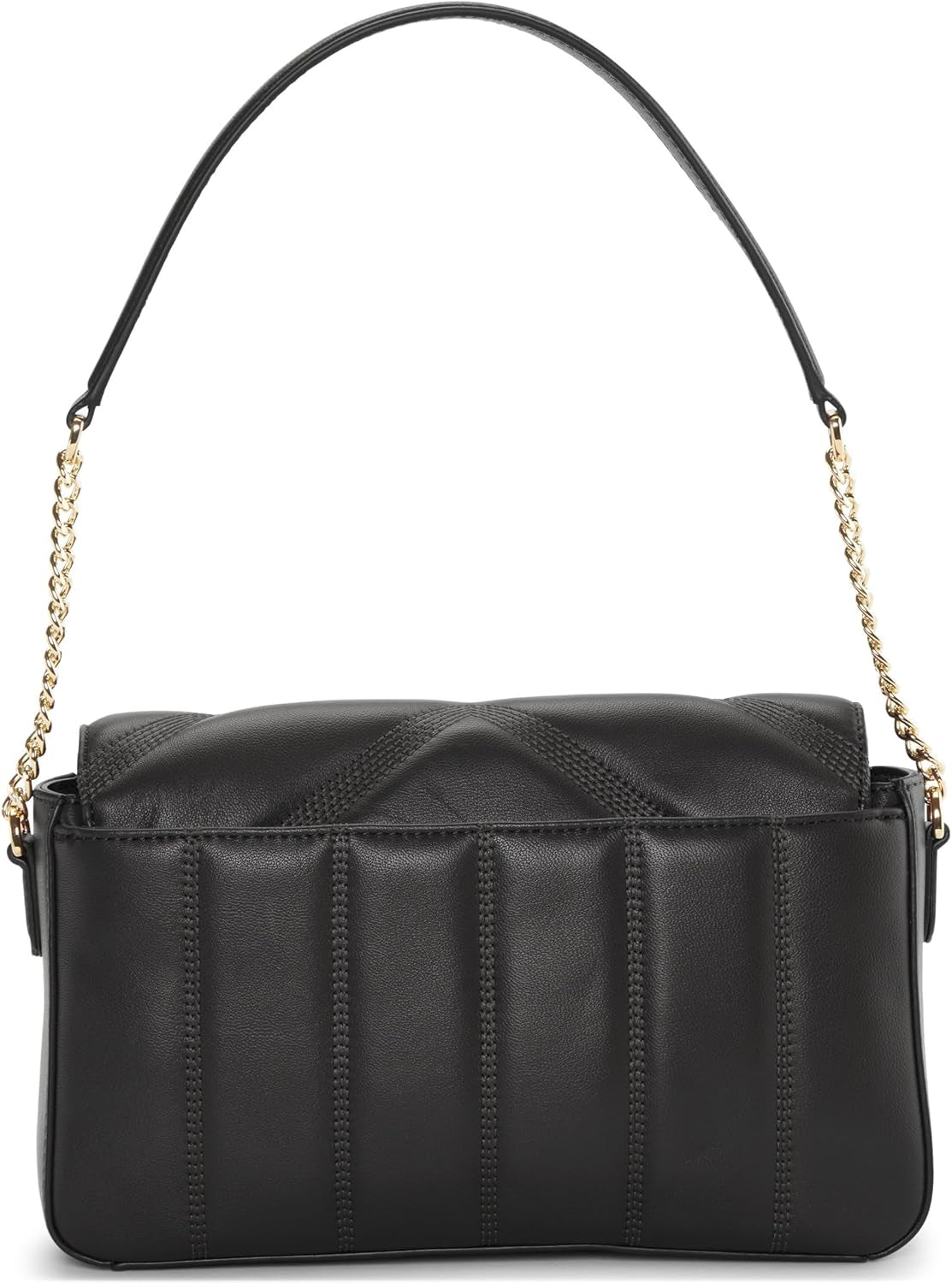 Borsa a tracolla con patta da donna DKNY, borse Naty Shop da donna nere/gialle