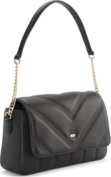 Borsa a tracolla con patta da donna DKNY, borse Naty Shop da donna nere/gialle