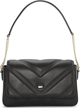 Borsa a tracolla con patta DKNY da donna Nero/Giallo Borse Donna Naty Titolo predefinito del negozio