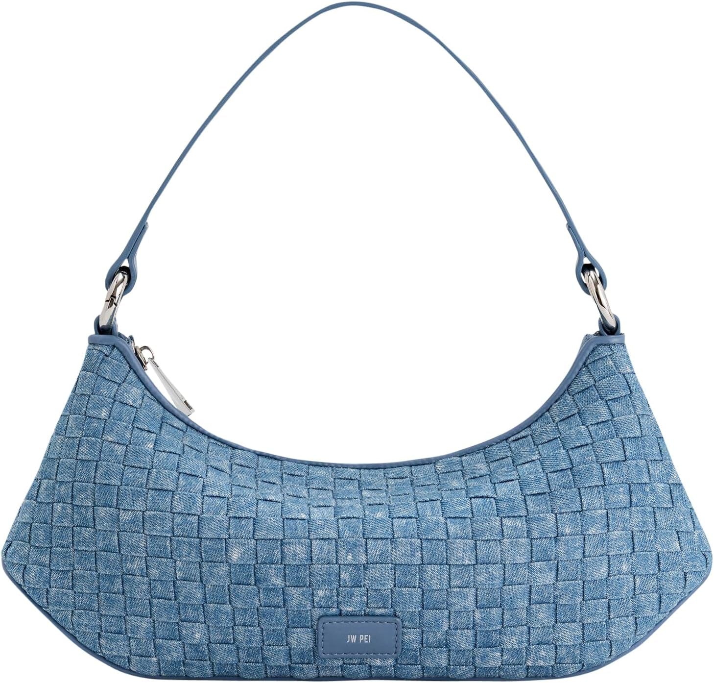 Borsa a spalla da donna JW PEI Lily Borse Donna Naty Shop Tessuto denim blu