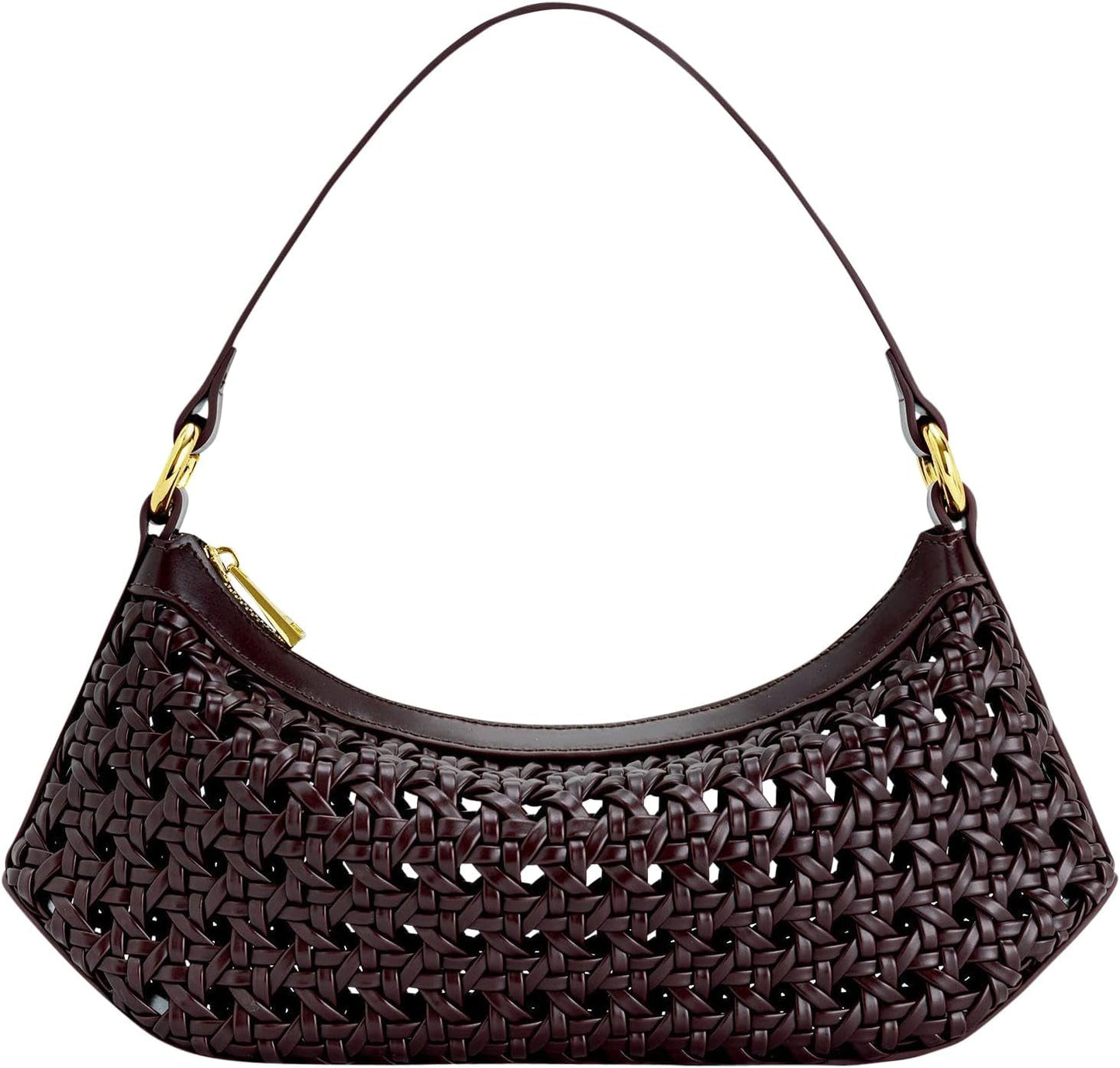 Borsa a tracolla da donna JW PEI Lily Borse Donna Naty Shop Finto tessuto di bambù Rosso vino intenso