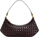 Borsa a tracolla da donna JW PEI Lily Borse Donna Naty Shop Finto tessuto di bambù Rosso vino intenso