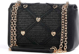 Borsa a Spalla Donna Love Moschino, Borsa a Spalla Nera, Borse Donna Nere Naty Shop