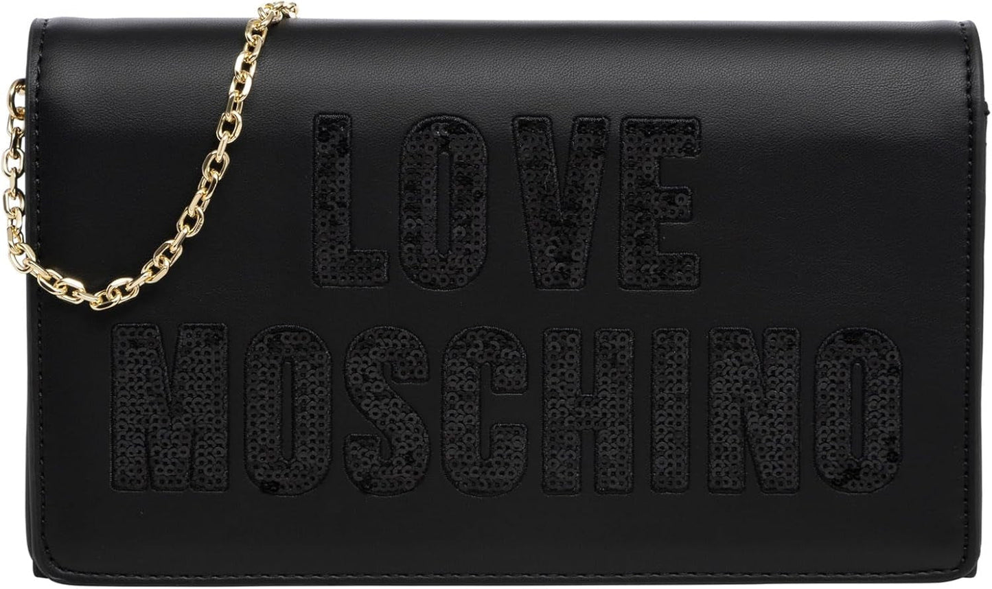 Borsa a tracolla da donna Love Moschino, Borsa a tracolla nera, Borse da donna nere Titolo predefinito del negozio Naty