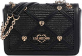 Borsa a tracolla da donna Love Moschino, Borsa a tracolla nera, Borse da donna nere Titolo predefinito del negozio Naty