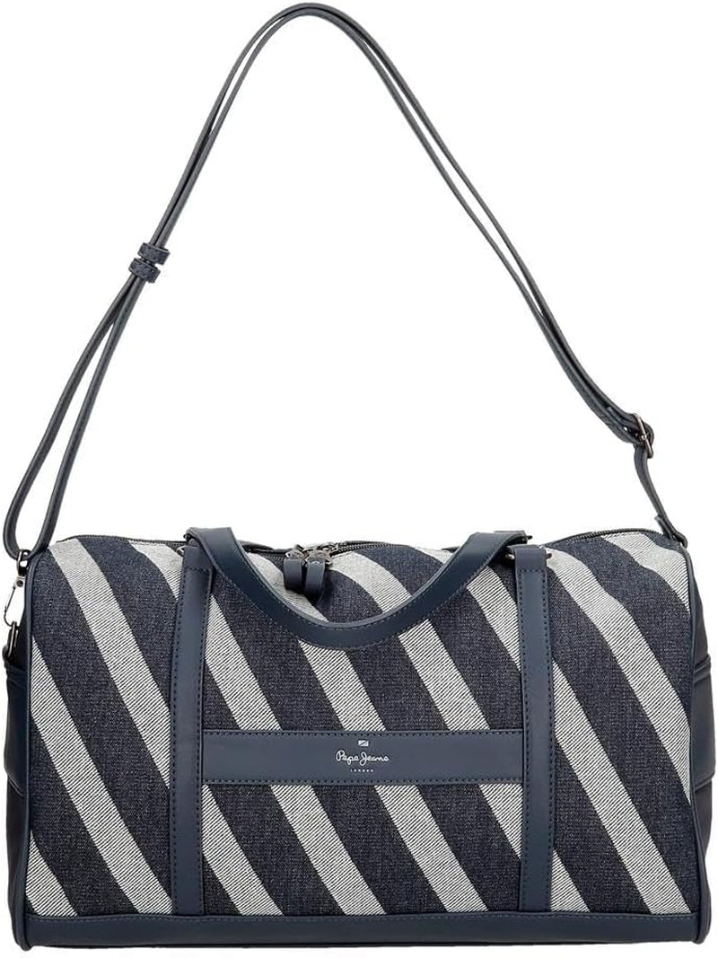 Pepe Jeans Borsa da viaggio Celine, Blu, 40 x 25 x 20 cm, Poliestere, con dettagli in ecopelle, 20 L, di Joumma Bags, Blu, Borsa da viaggio Valigie e attrezzatura da viaggio Naty Shop