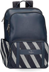 Pepe Jeans Borsa da viaggio Celine, Blu, 40 x 25 x 20 cm, Poliestere, con dettagli in ecopelle, 20 L, di Joumma Bags, Blu, Borsa da viaggio Bagagli e attrezzatura da viaggio Naty Shop Zaino