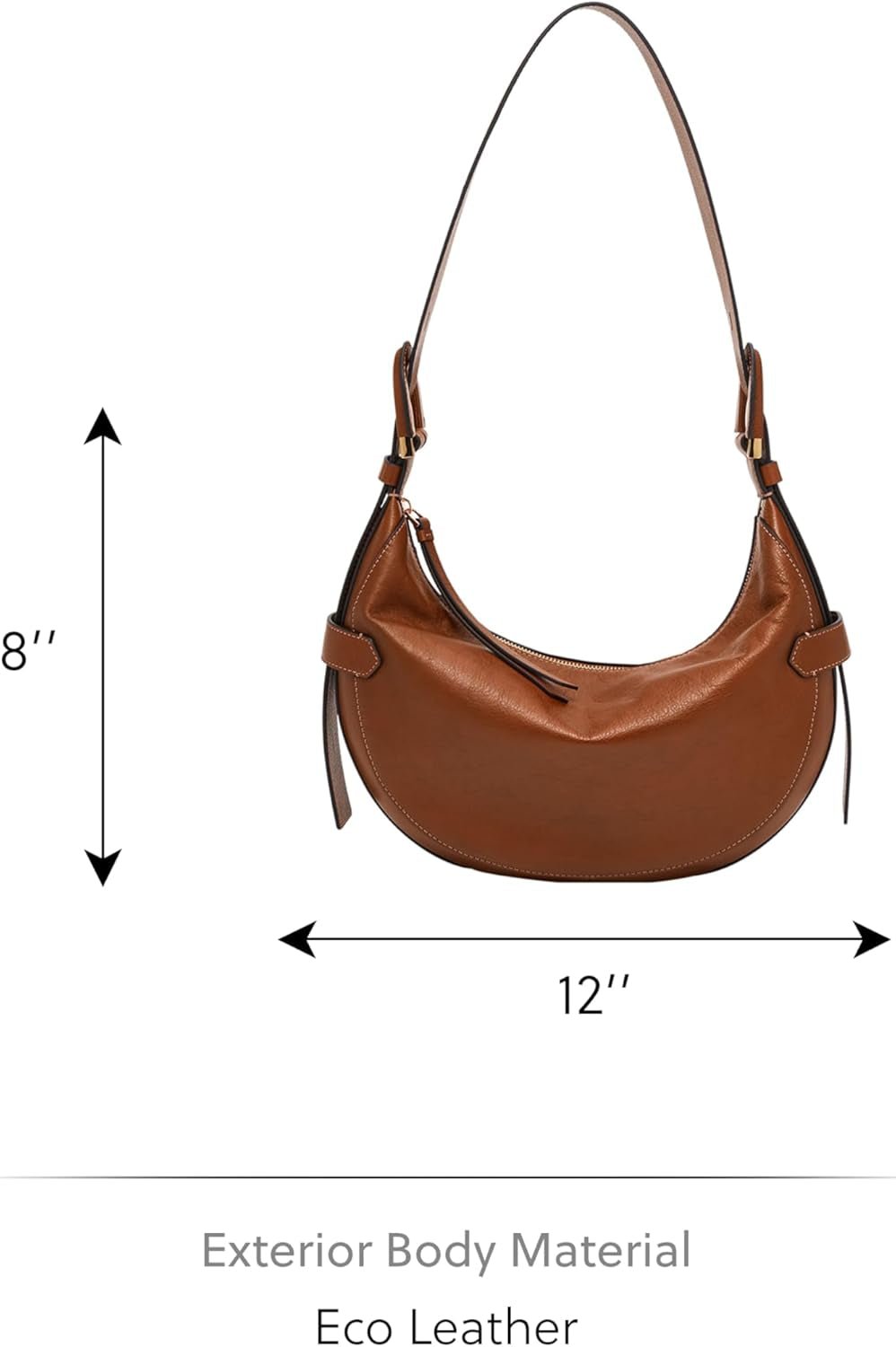 Borsa da donna Fossil - Hobo Harwell in ecopelle, ZB1847200 - 30,5 cm L x 8,9 cm L x 20,3 cm A Borse da donna Naty Shop