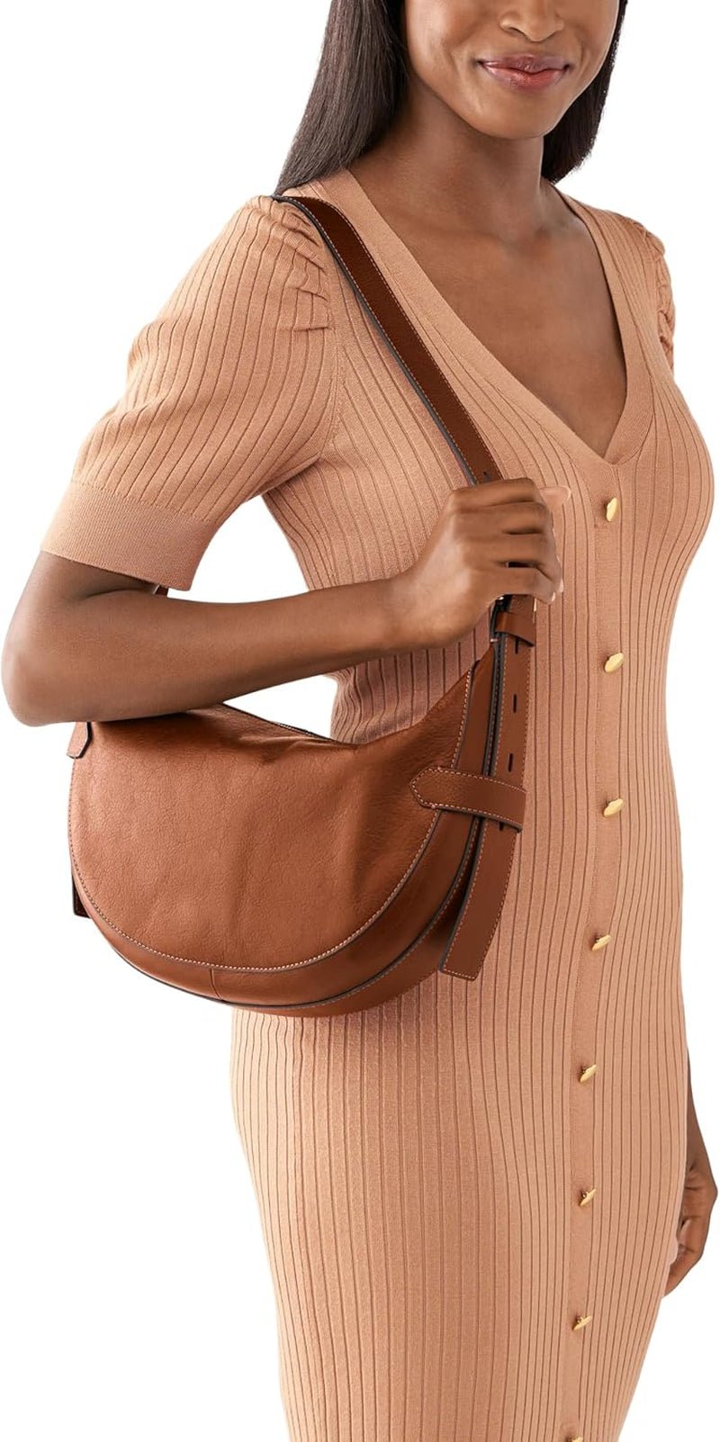 Borsa da donna Fossil - Hobo Harwell in ecopelle, ZB1847200 - 30,5 cm L x 8,9 cm L x 20,3 cm A Borse da donna Naty Shop