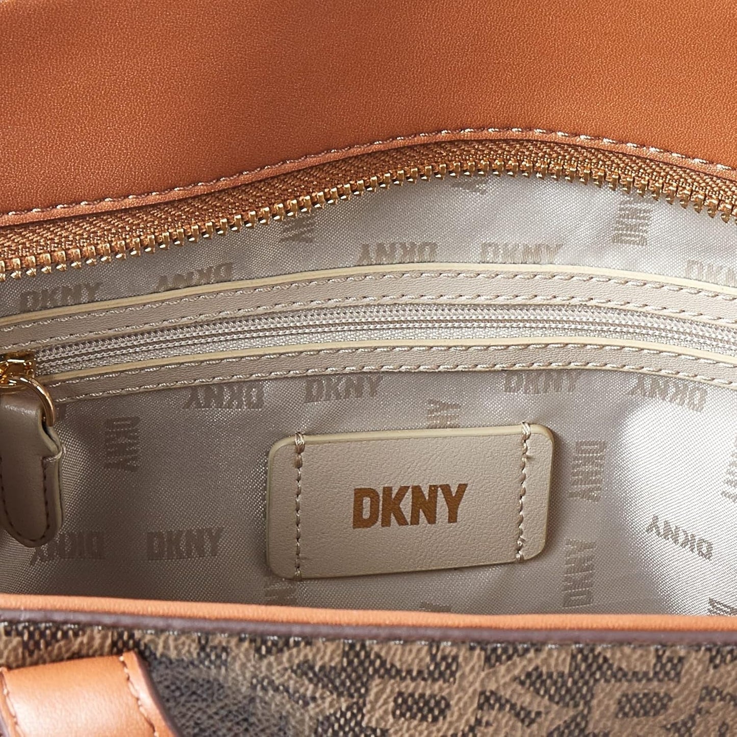 DKNY Borsa tote Zyon Messenger da donna, Mocha/Caramello, Taglia unica Borse da donna Naty Shop