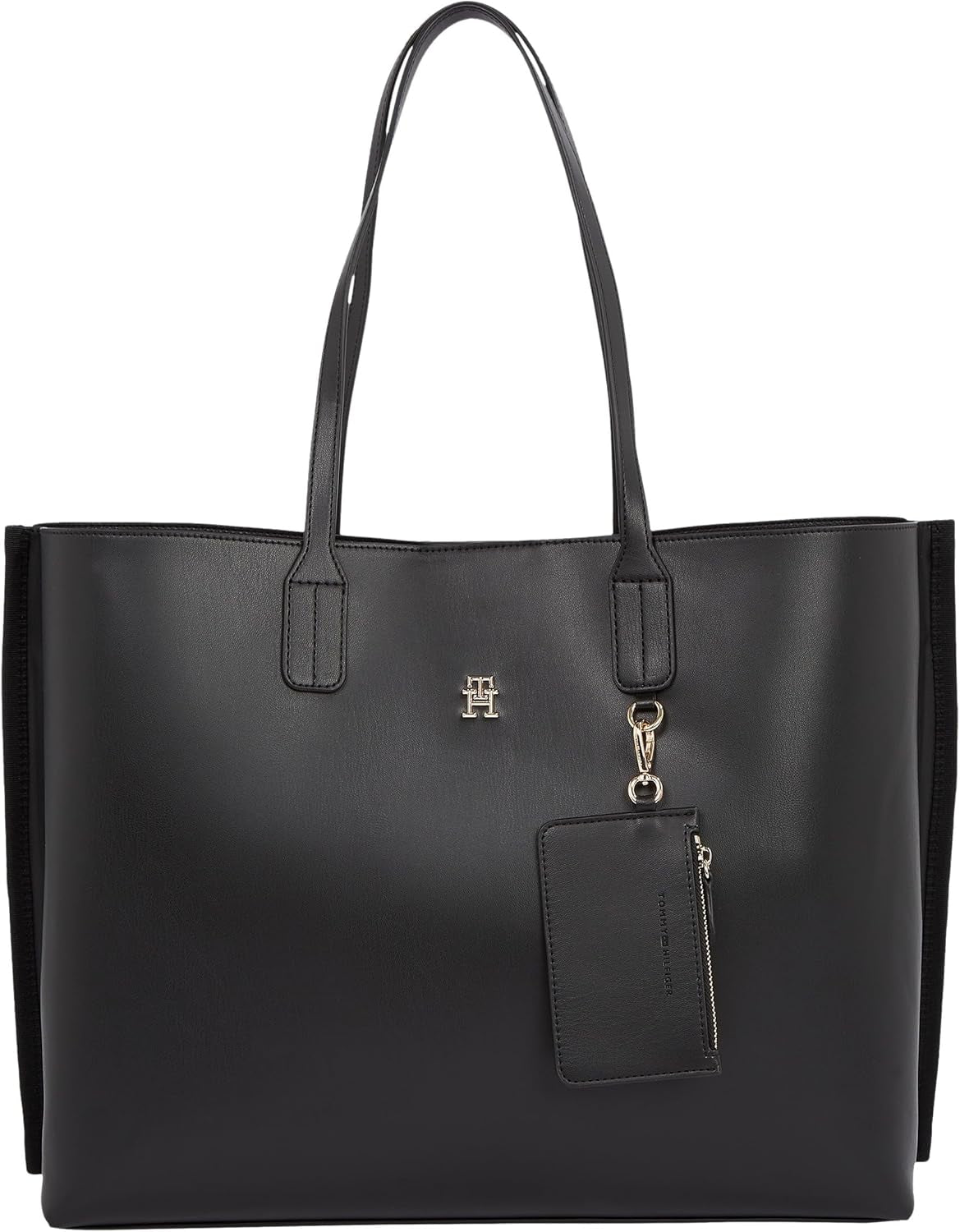 Borsa tote Tommy Hilfiger Distinct con cerniera per donna, nera, borse a grandezza naturale Donna Naty Shop Titolo predefinito