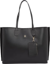 Borsa tote Tommy Hilfiger Distinct con cerniera per donna, nera, borse a grandezza naturale Donna Naty Shop Titolo predefinito