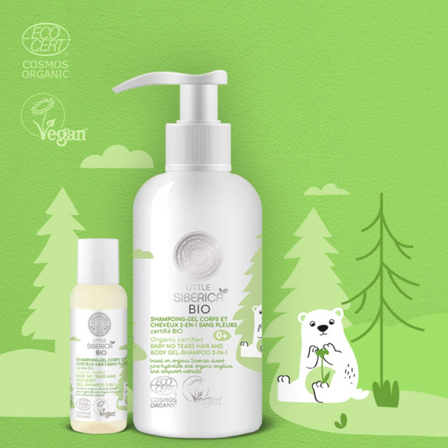 Gel doccia - Shampoo inodore Corps et Cheveux certifié BIO 250 ml Bambini - Bagno e Cura della Pelle Naty Shop