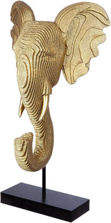 GILDE Deko große Figur Skulptur XXL - scultura decorativa in argento in alluminio colore: argento - decorazione soggiorno regalo anniversario altezza 114 cm Statuette e sculture Naty Shop Oro, nero Altezza 46 cm