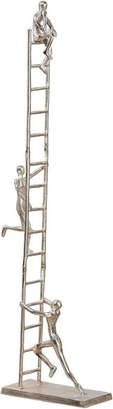 GILDE Deko große Figur Skulptur XXL - scultura decorativa argento in alluminio colore: argento - decorazione soggiorno regalo di compleanno altezza 114 cm Statuette e sculture Naty Shop