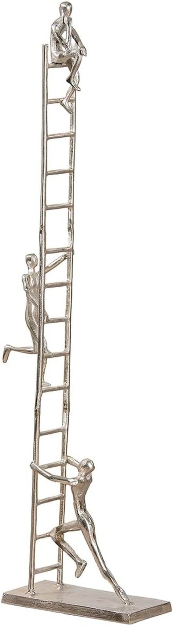 GILDE Deko große Figur Skulptur XXL - scultura decorativa argento in alluminio colore: argento - decorazione soggiorno regalo di compleanno altezza 114 cm Statuette e sculture Naty Shop