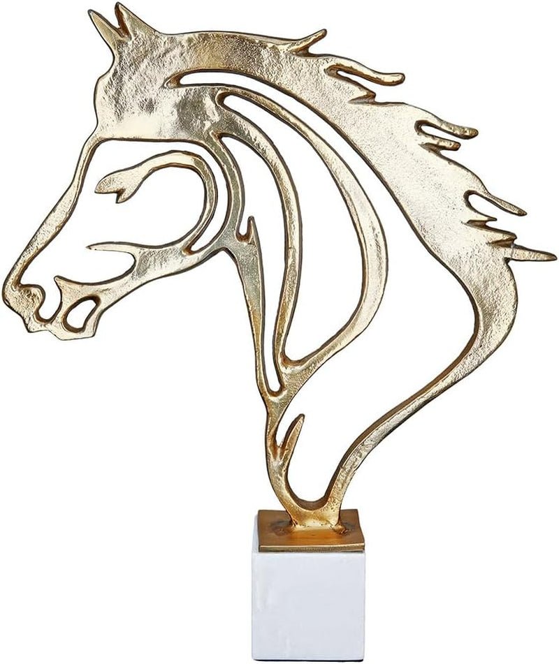 GILDE Deko große Figur Skulptur XXL - scultura decorativa in argento in alluminio colore: argento - decorazione soggiorno regalo anniversario altezza 114 cm Statuette e sculture Naty Shop Oro Altezza 44,5 cm