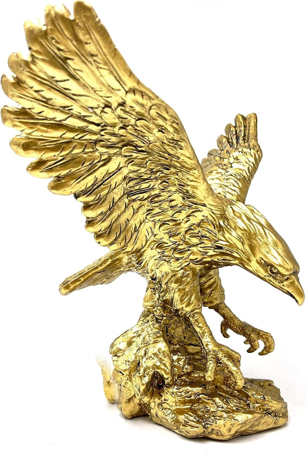 Statua con ornamenti in resina dell'Aquila reale, Scultura dell'aquila reale Decorazione moderna per la casa e l'ufficio Decorazione del desktop (Oro 1) Statuette e sculture Naty Shop