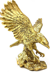 Statua con ornamenti in resina dell'Aquila reale, Scultura dell'aquila reale Decorazione moderna per la casa e l'ufficio Decorazione del desktop (Oro 1) Statuette e sculture Naty Shop