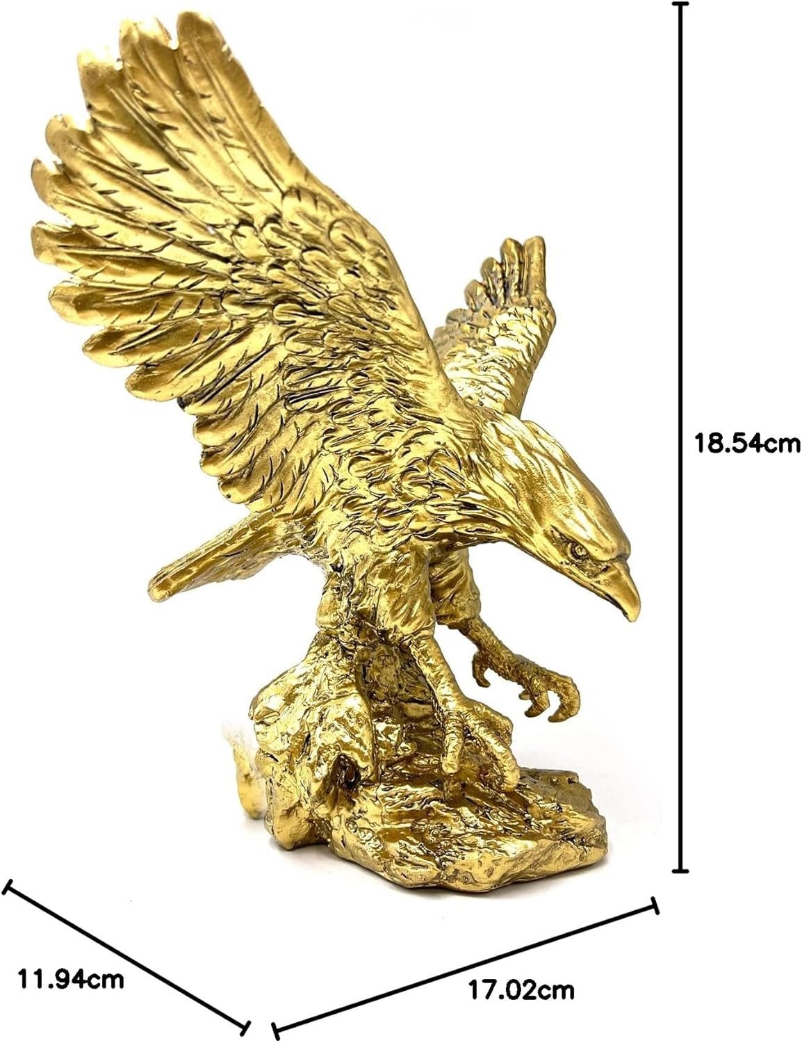 Statua con ornamenti in resina dell'Aquila reale, Scultura dell'aquila reale Decorazione moderna per la casa e l'ufficio Decorazione del desktop (Oro 1) Statuette e sculture Naty Shop
