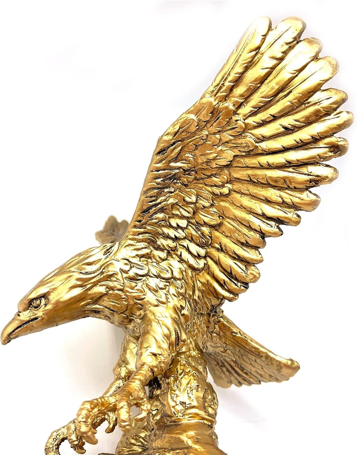 Statua con ornamenti in resina dell'Aquila reale, Scultura dell'aquila reale Decorazione moderna per la casa e l'ufficio Decorazione del desktop (Oro 1) Statuette e sculture Naty Shop