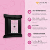 GoodBake fondente nero 500g, fondente arrotolato per rivestire, modellare, decorare torte, figure, fiori di zucchero e altro, senza olio di palma, vegano, senza glutine Pasta di zucchero Naty Shop