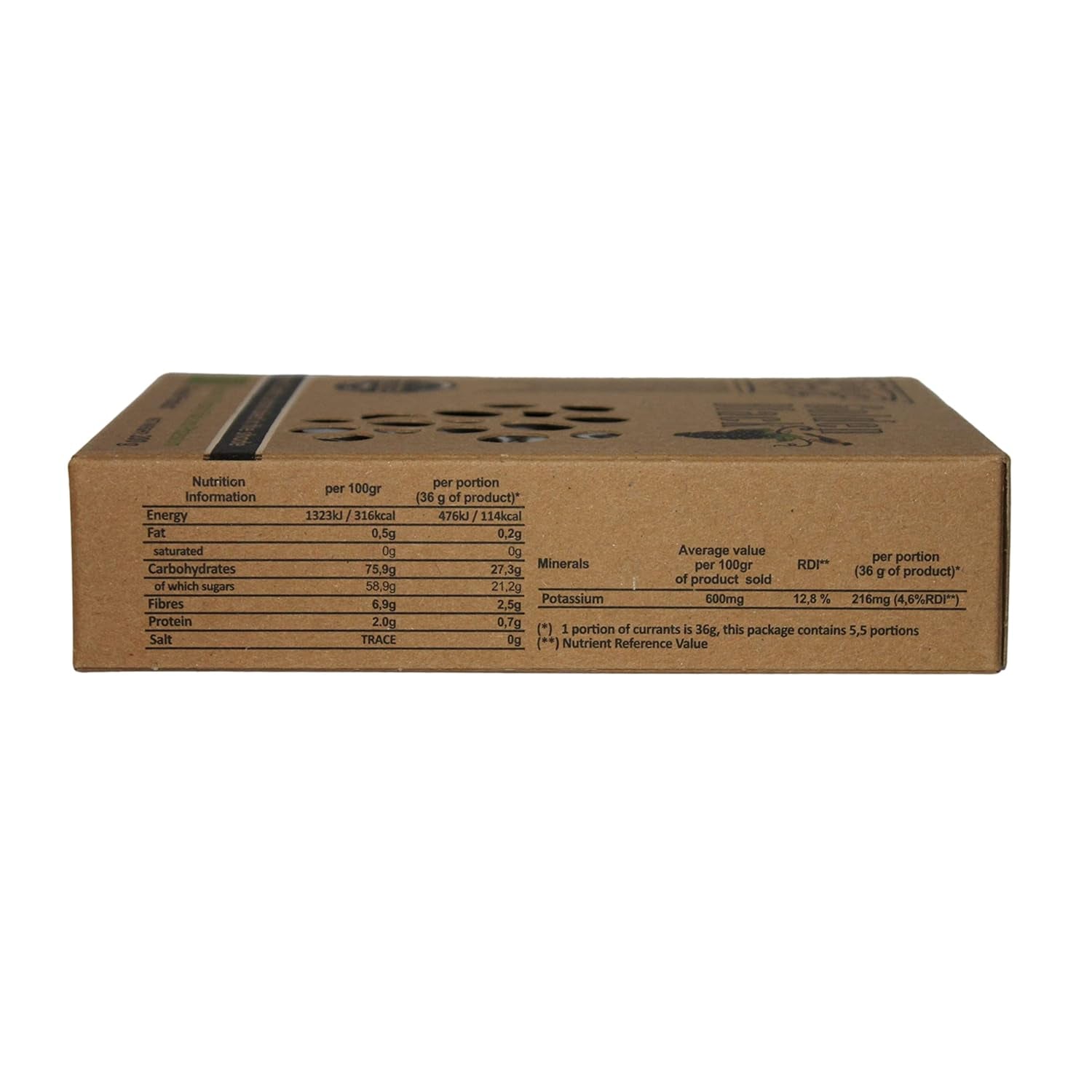 Uva sultanina nera greca biologica - ribes 200 g, conf. da 3 (3 X 200g) Prodotti disidratati Naty Shop