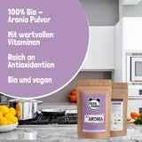 GREEN PANDA® polvere di aronia biologica dall'Austria | Aronia essiccata finemente macinata | Aronia biologica senza additivi | alternativa regionale alla polvere di acai e alle bacche di goji | 500g di prodotti disidratati Naty Shop