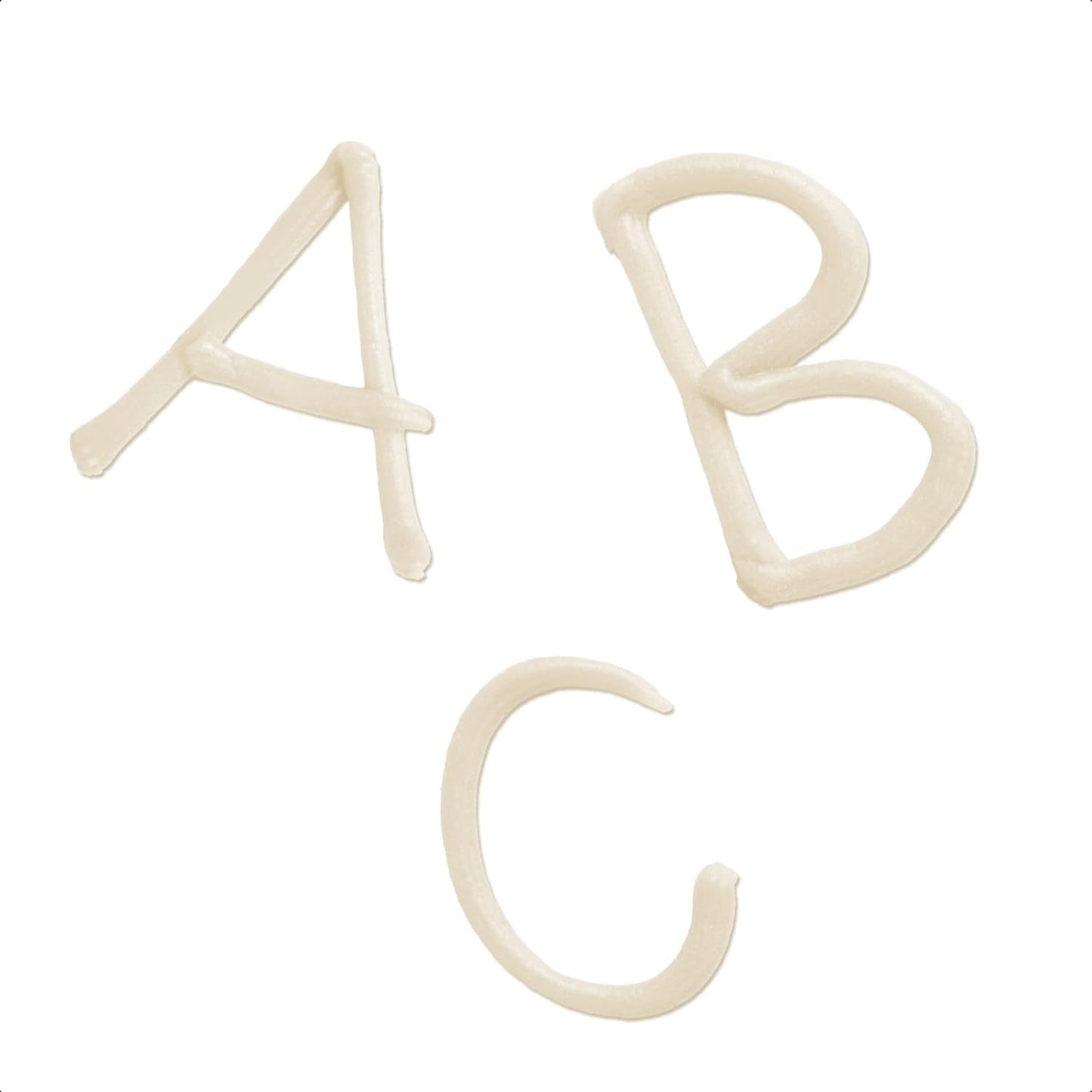 Günthart BackDecor 25 g Lettere di zucchero BIANCO per ogni dessert in colore zucchero bianco per bellissime lettere e disegni, 1 confezione (25 g) Pasta di zucchero Naty Shop