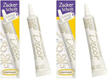 Günthart BackDecor 25g Lettere di zucchero BIANCO per ogni dessert in colore zucchero bianco per bellissime lettere e disegni, 1 confezione (25g) Naty Shop Pasta di zucchero media (confezione da 2) Lettere di zucchero bianco