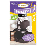Günthart BackDecor 250 Fondant Verde 100% Vegano Senza Olio Di Palma Resistente Allo Strappo Per Ricoprire Torte E Pasticceria Adatto Per Modellare 1 Confezione (1 x 250g) Naty Shop Pasta Di Zucchero 250G (1 Confezione) Nera