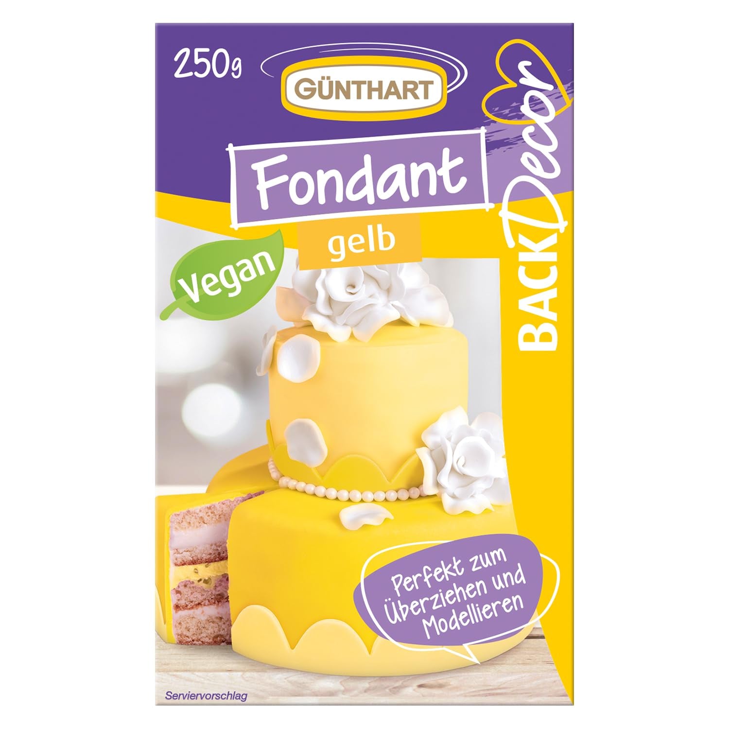 Günthart BackDecor 250 Fondant Verde 100% Vegano Senza Olio Di Palma Resistente Allo Strappo Per Ricoprire Torte E Pasticceria Adatto Per Modellare 1 Confezione (1 x 250g) Naty Shop Pasta Di Zucchero 250G (1 Confezione) Giallo