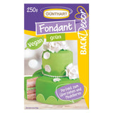 Günthart BackDecor 250 fondente verde, 100% vegano, senza olio di palma, resistente agli strappi per coprire torte e pasticcini, adatto per modellare, 1 confezione (1 x 250 g) Pasta di zucchero Naty Shop 250 G (1 confezione) Saluti