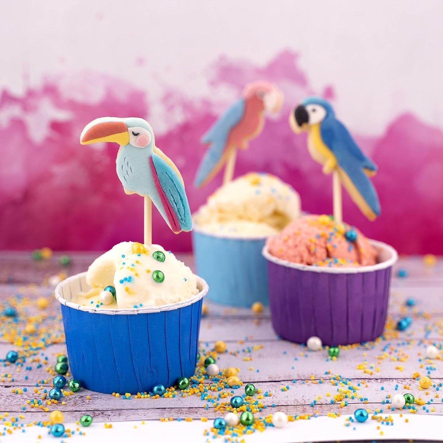 Günthart BackDecor Fondant Blu 250g, 100% Vegano, Senza Olio di Palma, Resistente agli Strappi per Ricoprire Torte e Pasticceria, Adatto per Modellare, Confezione da 3 (1 x 250g) Naty Shop Pasta di Zucchero