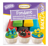 Günthart BackDecor 500g fondente fondente colorato, senza olio di palma, pasta da modellare per design, set da 1 (500 gr) pasta di zucchero Naty Shop Default Title