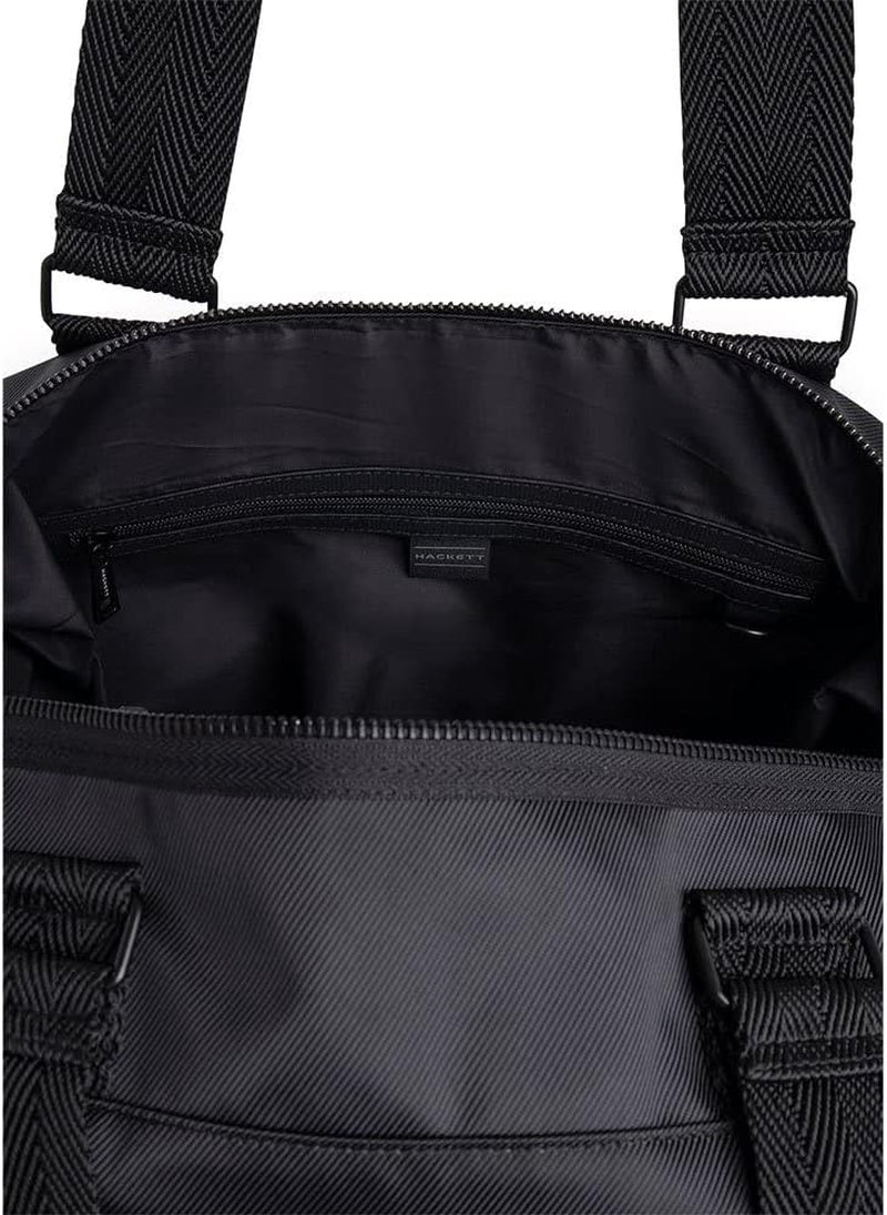 Hackett London Borsa da viaggio Hs da uomo Carry-All e pochette organizer, valigie nere e attrezzatura da viaggio Naty Shop