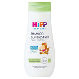 HiPP Baby Care Shampoo con balsamo per bambini, districa i capelli e protegge il cuoio capelluto, per pelli sensibili, con estratto naturale di mandorla biologica, 1 x 200 ml Bambini - Bagno e Cura della Pelle Naty Shop Default title